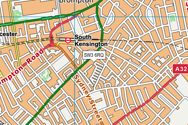 SW3 6RQ map - OS VectorMap District (Ordnance Survey)