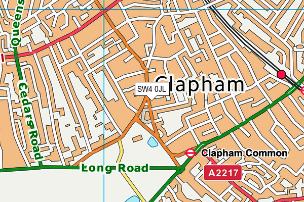 SW4 0JL map - OS VectorMap District (Ordnance Survey) SW4 0JL map - OS VectorMap District (Ordnance Survey)