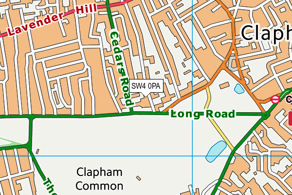 SW4 0PA map - OS VectorMap District (Ordnance Survey) SW4 0PA map - OS VectorMap District (Ordnance Survey)