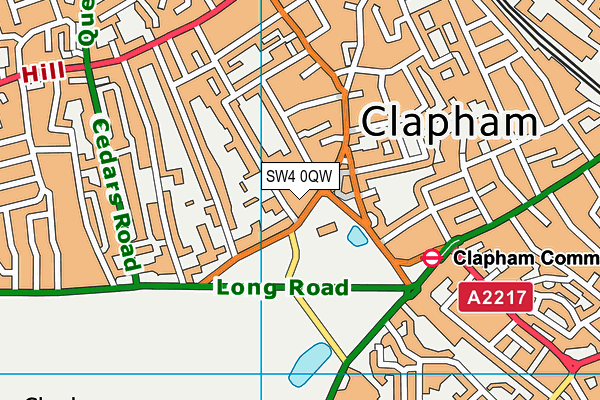 SW4 0QW map - OS VectorMap District (Ordnance Survey) SW4 0QW map - OS VectorMap District (Ordnance Survey)