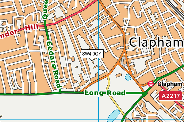SW4 0QY map - OS VectorMap District (Ordnance Survey) SW4 0QY map - OS VectorMap District (Ordnance Survey)