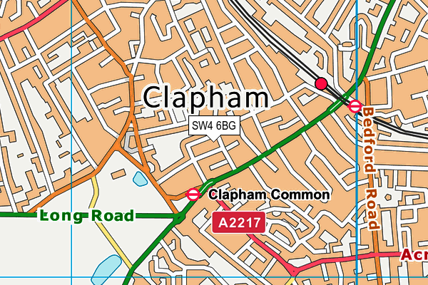 SW4 6BG map - OS VectorMap District (Ordnance Survey) SW4 6BG map - OS VectorMap District (Ordnance Survey)