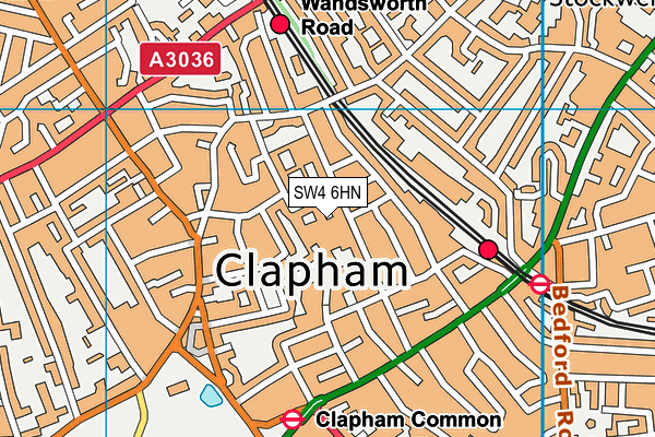 SW4 6HN map - OS VectorMap District (Ordnance Survey) SW4 6HN map - OS VectorMap District (Ordnance Survey)