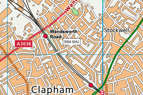 SW4 6HU map - OS VectorMap District (Ordnance Survey) SW4 6HU map - OS VectorMap District (Ordnance Survey)