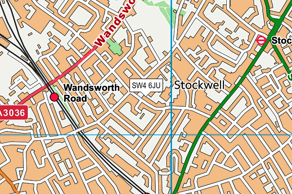 SW4 6JU map - OS VectorMap District (Ordnance Survey) SW4 6JU map - OS VectorMap District (Ordnance Survey)