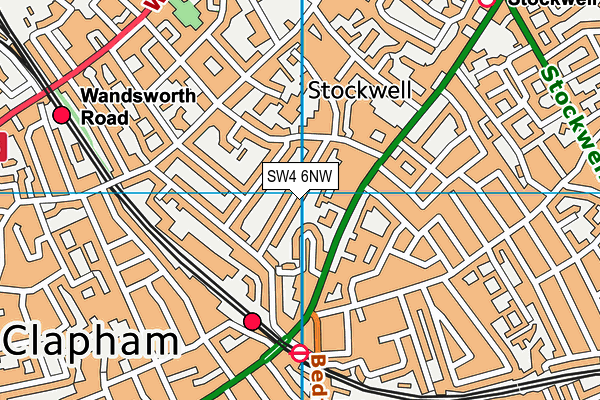 SW4 6NW map - OS VectorMap District (Ordnance Survey) SW4 6NW map - OS VectorMap District (Ordnance Survey)