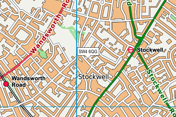 SW4 6QG map - OS VectorMap District (Ordnance Survey) SW4 6QG map - OS VectorMap District (Ordnance Survey)