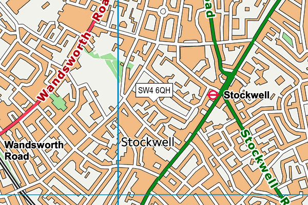 SW4 6QH map - OS VectorMap District (Ordnance Survey) SW4 6QH map - OS VectorMap District (Ordnance Survey)