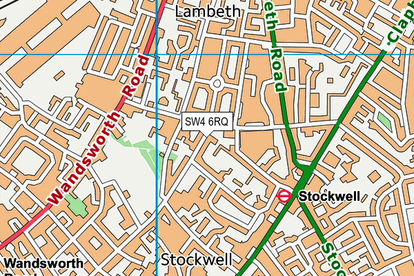 SW4 6RQ map - OS VectorMap District (Ordnance Survey) SW4 6RQ map - OS VectorMap District (Ordnance Survey)
