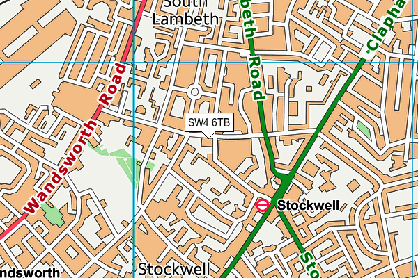 SW4 6TB map - OS VectorMap District (Ordnance Survey) SW4 6TB map - OS VectorMap District (Ordnance Survey)