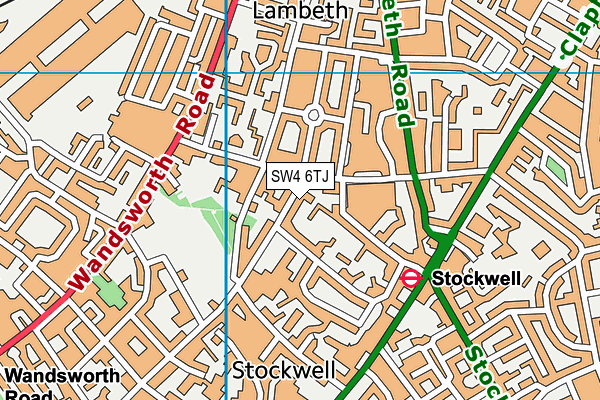 SW4 6TJ map - OS VectorMap District (Ordnance Survey) SW4 6TJ map - OS VectorMap District (Ordnance Survey)