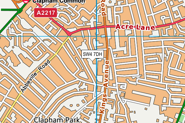 SW4 7DH map - OS VectorMap District (Ordnance Survey) SW4 7DH map - OS VectorMap District (Ordnance Survey)