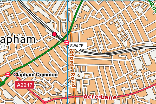 SW4 7EL map - OS VectorMap District (Ordnance Survey) SW4 7EL map - OS VectorMap District (Ordnance Survey)
