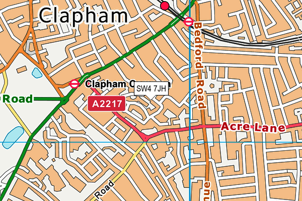 SW4 7JH map - OS VectorMap District (Ordnance Survey) SW4 7JH map - OS VectorMap District (Ordnance Survey)