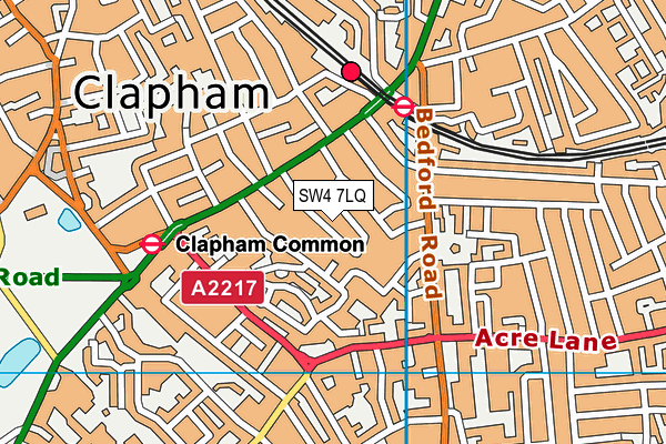 SW4 7LQ map - OS VectorMap District (Ordnance Survey) SW4 7LQ map - OS VectorMap District (Ordnance Survey)