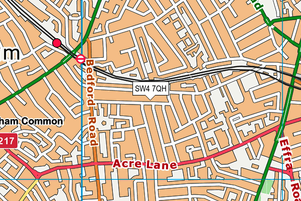 SW4 7QH map - OS VectorMap District (Ordnance Survey) SW4 7QH map - OS VectorMap District (Ordnance Survey)