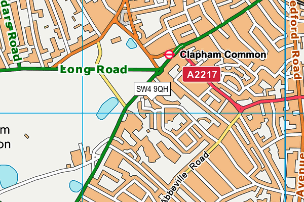 SW4 9QH map - OS VectorMap District (Ordnance Survey) SW4 9QH map - OS VectorMap District (Ordnance Survey)