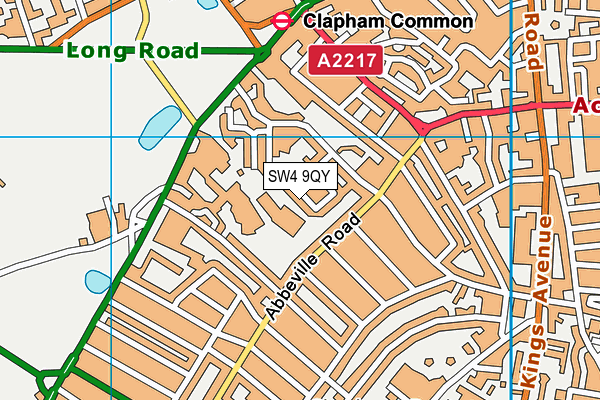 SW4 9QY map - OS VectorMap District (Ordnance Survey) SW4 9QY map - OS VectorMap District (Ordnance Survey)