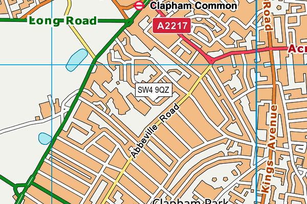 SW4 9QZ map - OS VectorMap District (Ordnance Survey) SW4 9QZ map - OS VectorMap District (Ordnance Survey)