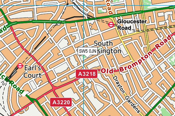 SW5 0JN map - OS VectorMap District (Ordnance Survey)