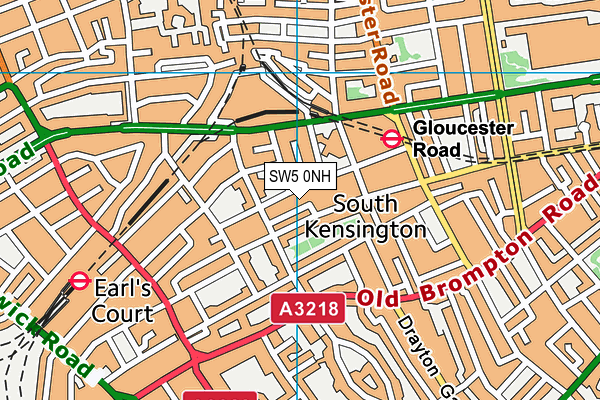 SW5 0NH map - OS VectorMap District (Ordnance Survey) SW5 0NH map - OS VectorMap District (Ordnance Survey)