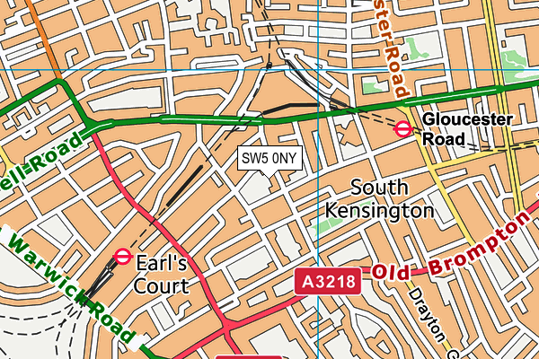 SW5 0NY map - OS VectorMap District (Ordnance Survey) SW5 0NY map - OS VectorMap District (Ordnance Survey)