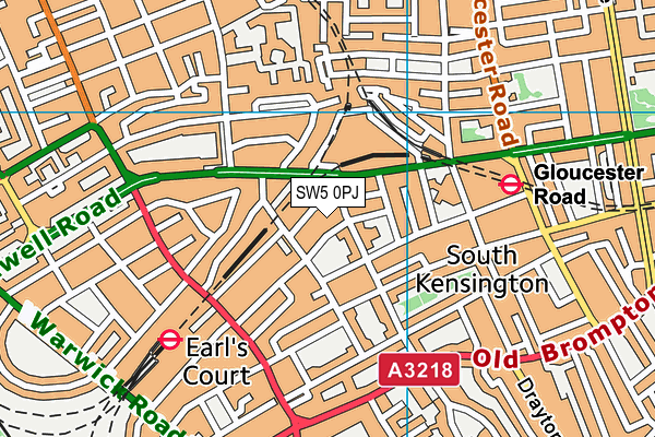 SW5 0PJ map - OS VectorMap District (Ordnance Survey) SW5 0PJ map - OS VectorMap District (Ordnance Survey)