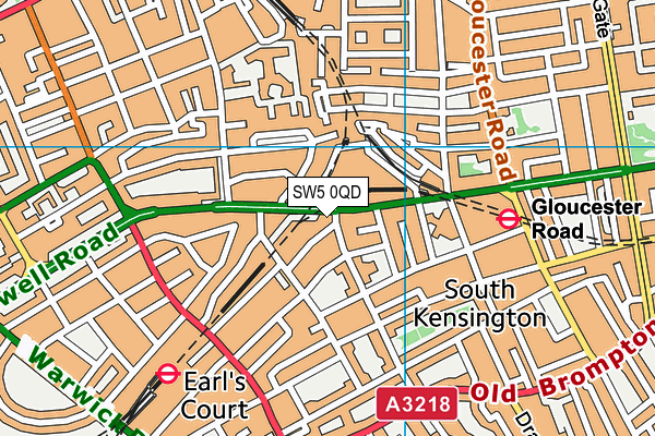 SW5 0QD map - OS VectorMap District (Ordnance Survey) SW5 0QD map - OS VectorMap District (Ordnance Survey)