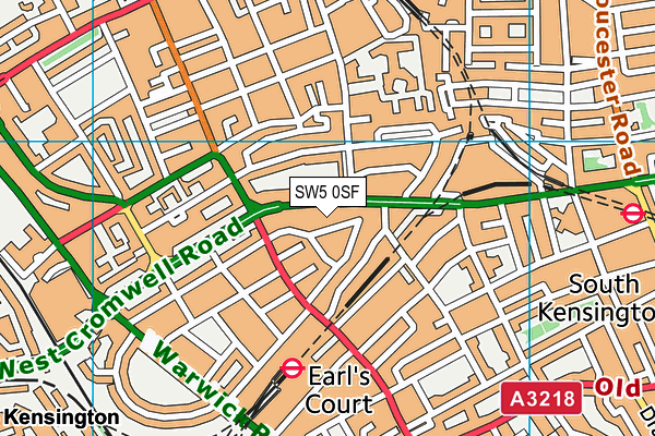 SW5 0SF map - OS VectorMap District (Ordnance Survey) SW5 0SF map - OS VectorMap District (Ordnance Survey)