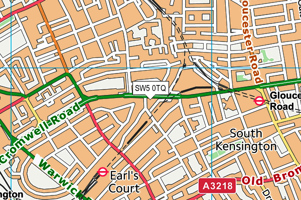 SW5 0TQ map - OS VectorMap District (Ordnance Survey) SW5 0TQ map - OS VectorMap District (Ordnance Survey)