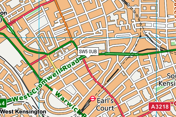SW5 0UB map - OS VectorMap District (Ordnance Survey) SW5 0UB map - OS VectorMap District (Ordnance Survey)