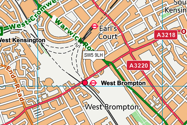 SW5 9LH map - OS VectorMap District (Ordnance Survey) SW5 9LH map - OS VectorMap District (Ordnance Survey)