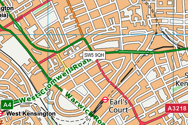 SW5 9QH map - OS VectorMap District (Ordnance Survey) SW5 9QH map - OS VectorMap District (Ordnance Survey)