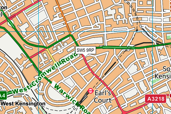 SW5 9RP map - OS VectorMap District (Ordnance Survey) SW5 9RP map - OS VectorMap District (Ordnance Survey)