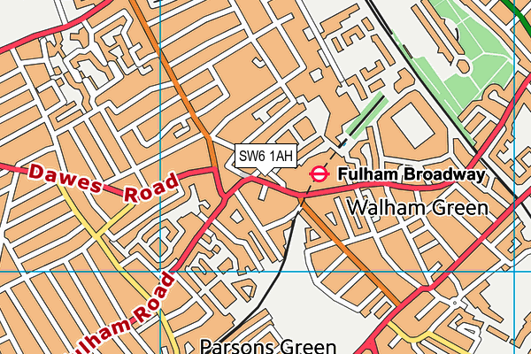 SW6 1AH map - OS VectorMap District (Ordnance Survey) SW6 1AH map - OS VectorMap District (Ordnance Survey)