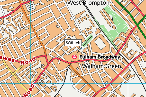 SW6 1AN map - OS VectorMap District (Ordnance Survey) SW6 1AN map - OS VectorMap District (Ordnance Survey)