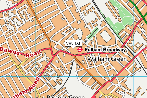 SW6 1AT map - OS VectorMap District (Ordnance Survey) SW6 1AT map - OS VectorMap District (Ordnance Survey)