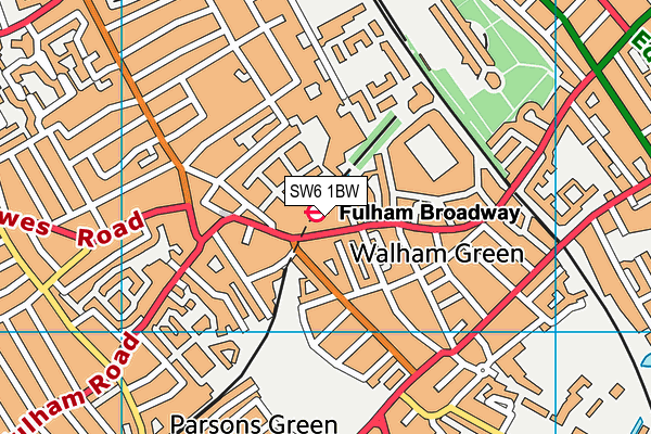 SW6 1BW map - OS VectorMap District (Ordnance Survey) SW6 1BW map - OS VectorMap District (Ordnance Survey)