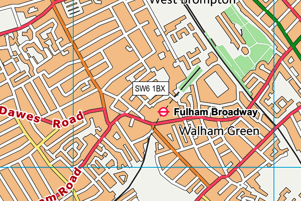 SW6 1BX map - OS VectorMap District (Ordnance Survey) SW6 1BX map - OS VectorMap District (Ordnance Survey)