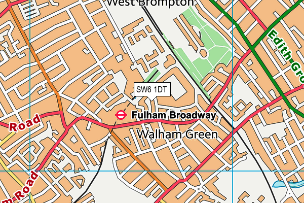 SW6 1DT map - OS VectorMap District (Ordnance Survey) SW6 1DT map - OS VectorMap District (Ordnance Survey)