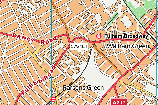 SW6 1EH map - OS VectorMap District (Ordnance Survey)