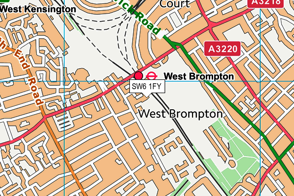 SW6 1FY map - OS VectorMap District (Ordnance Survey) SW6 1FY map - OS VectorMap District (Ordnance Survey)