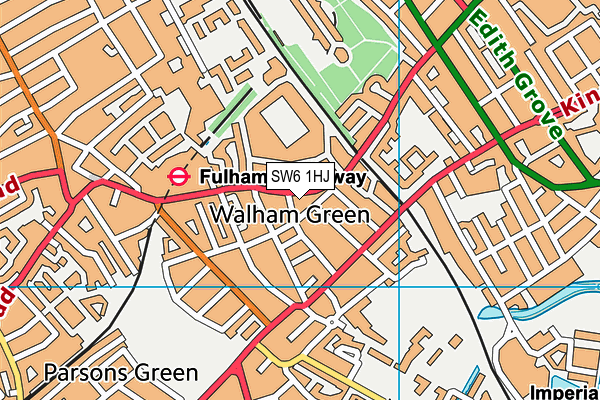 SW6 1HJ map - OS VectorMap District (Ordnance Survey) SW6 1HJ map - OS VectorMap District (Ordnance Survey)