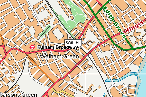 SW6 1HL map - OS VectorMap District (Ordnance Survey) SW6 1HL map - OS VectorMap District (Ordnance Survey)