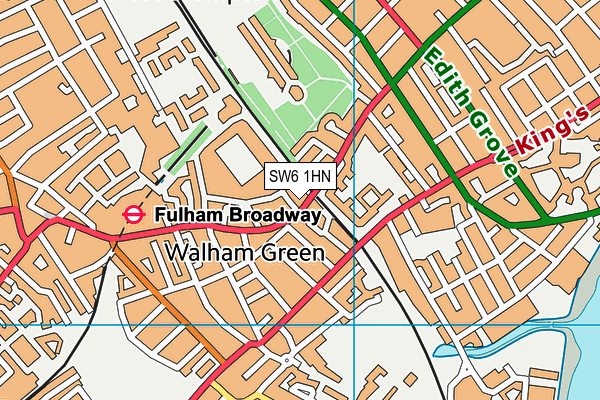 SW6 1HN map - OS VectorMap District (Ordnance Survey) SW6 1HN map - OS VectorMap District (Ordnance Survey)