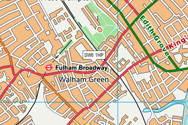 SW6 1HP map - OS VectorMap District (Ordnance Survey) SW6 1HP map - OS VectorMap District (Ordnance Survey)