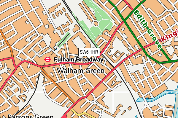 SW6 1HR map - OS VectorMap District (Ordnance Survey) SW6 1HR map - OS VectorMap District (Ordnance Survey)