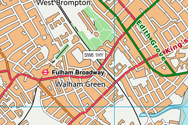 SW6 1HY map - OS VectorMap District (Ordnance Survey) SW6 1HY map - OS VectorMap District (Ordnance Survey)