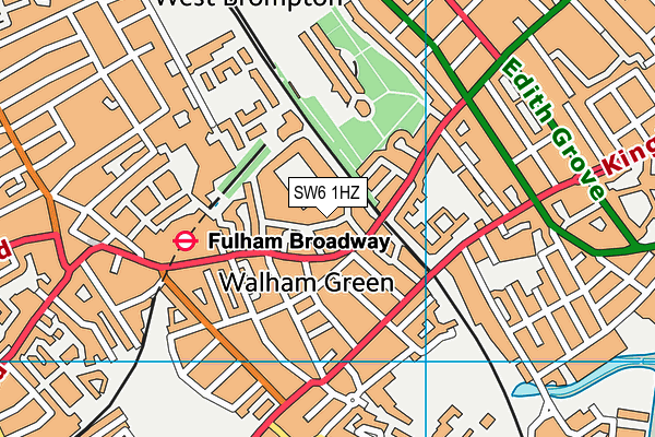SW6 1HZ map - OS VectorMap District (Ordnance Survey) SW6 1HZ map - OS VectorMap District (Ordnance Survey)
