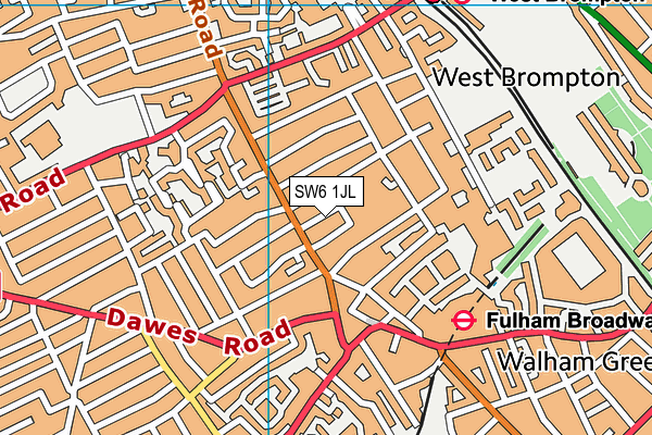 SW6 1JL map - OS VectorMap District (Ordnance Survey) SW6 1JL map - OS VectorMap District (Ordnance Survey)